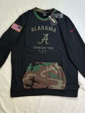 Nike Alabama Crimson Tide On-Field Camo Sweater Crewneck Mens Large